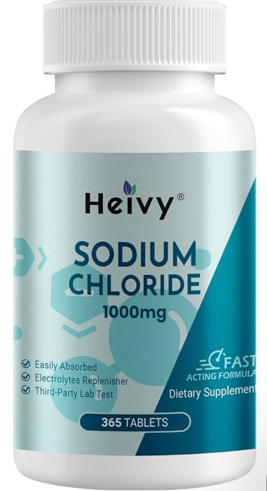 Heivy – Sodium Chloride 1000 MG – Fast Acting Formula Exp 05/2028
