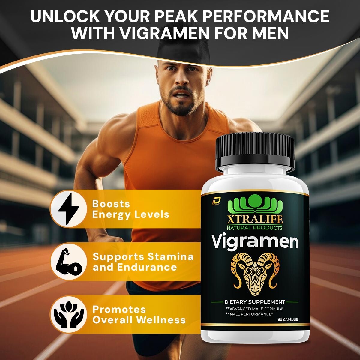 (1 Pack) Vigramen for Men Capsules – Vigra men Overall Health and Energy