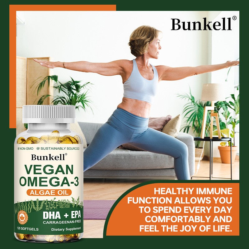 Omega 3 Algae Oil Softgels Improve Heart Brain Eye Immune Health 30-120 Pills