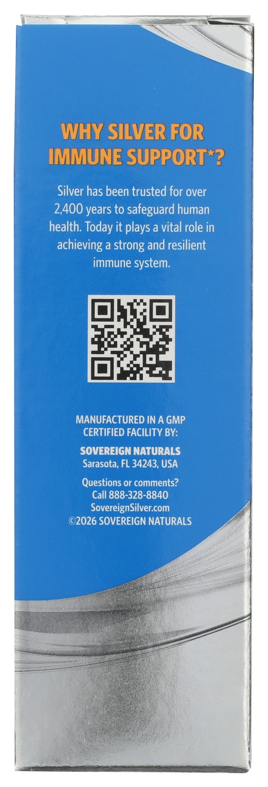 Immune Support Spray Sovereign Silver Bio-Active Hydrosol 2 Fl Oz 1 Pack