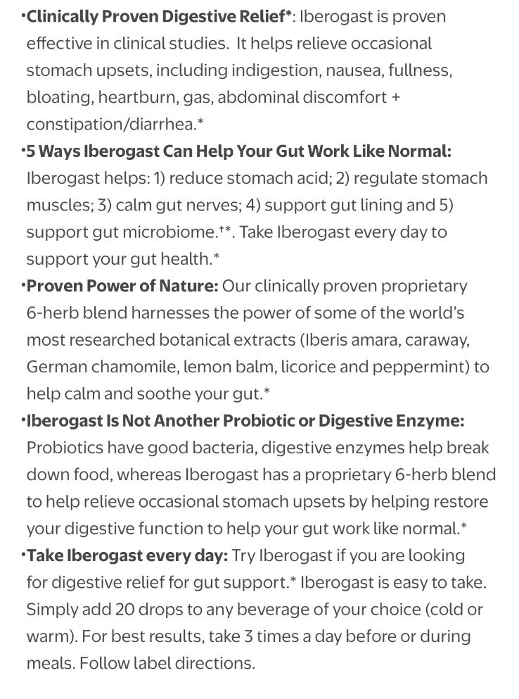 Two Iberogast Liquid Drops for Occasional Upset Stomach, 1.69 oz EA, Exp 08/2026