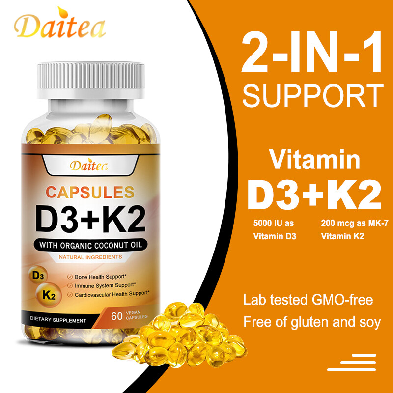Liposomal Vitamin D3 5000 IU K2 200 mcg, Vit D and K Supplement
