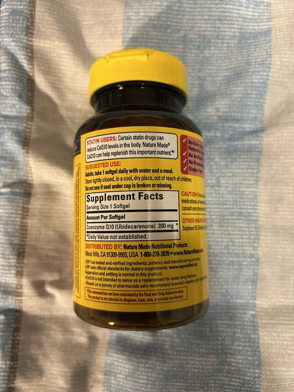 Nature Made CoQ10 200mg 80 Softgels Heart Health Antioxidant Support Gluten-Free