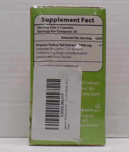 Qazwer Liposomal Turkey Tail Mushroom 90 Capsules 2000 mg Jun27