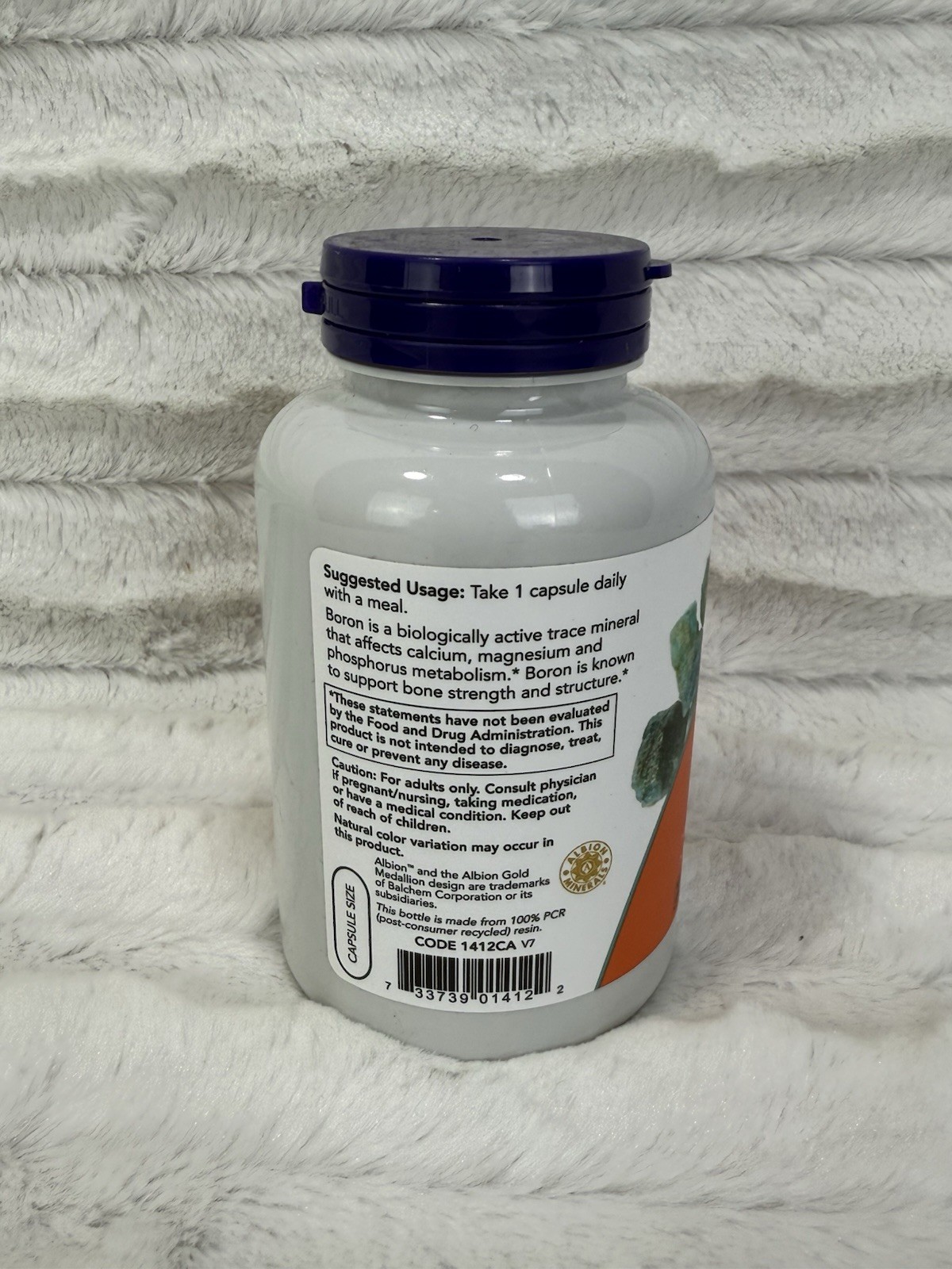 NOW FOODS Boron 3 mg 250 Veg Capsules (Exp 03/2030)