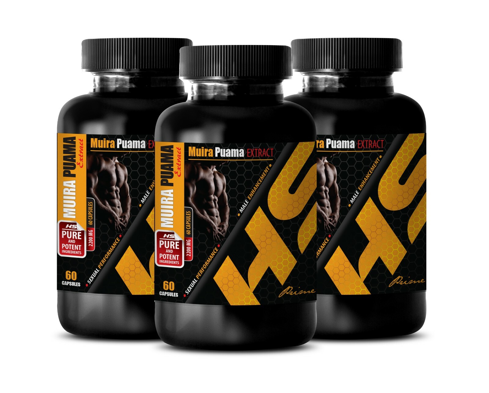 sexdrive for man – MUIRA PUAMA EXTRACT 2200mg – memory supplement – 3 Bottles