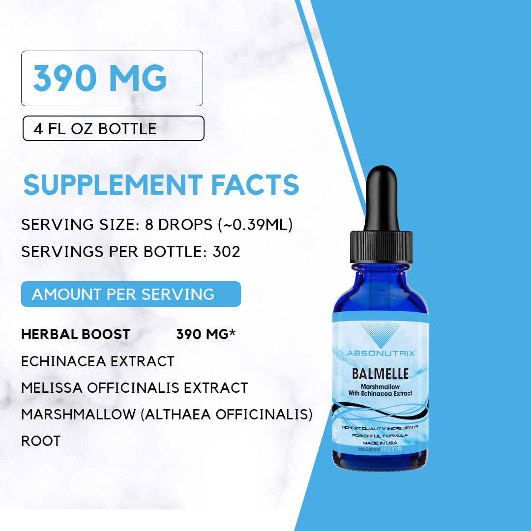 Absonutrix Balmele, 390 mg, 4 FL OZ Liquid, 302 Servings, Made in USA