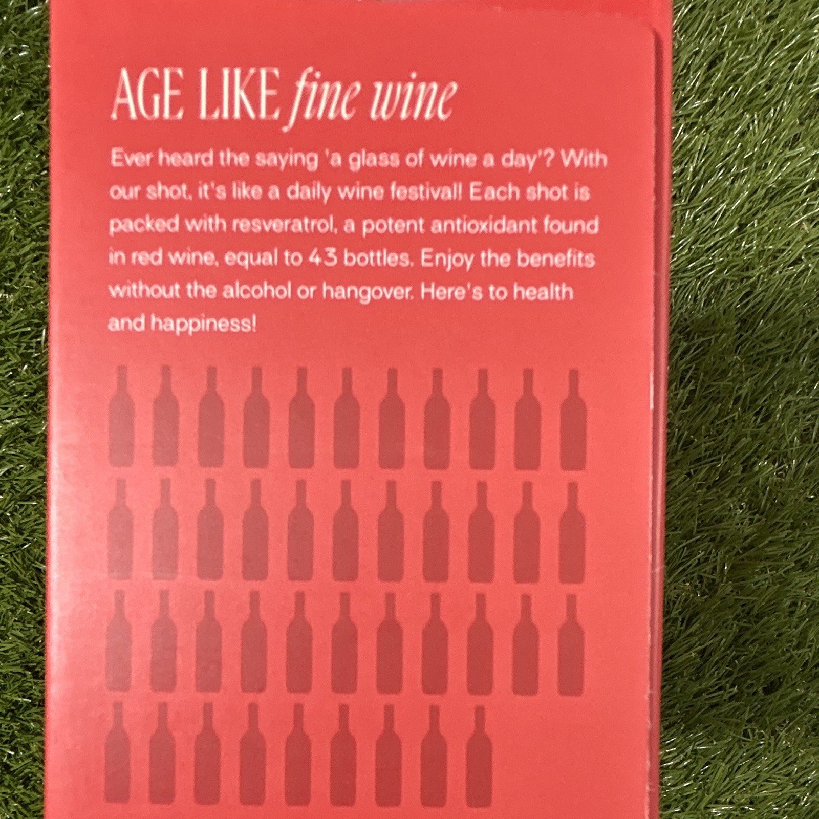 Happy Aging Longevity NAD+ Liquid Shots 10ct NR Resveratrol 1.7 fl oz