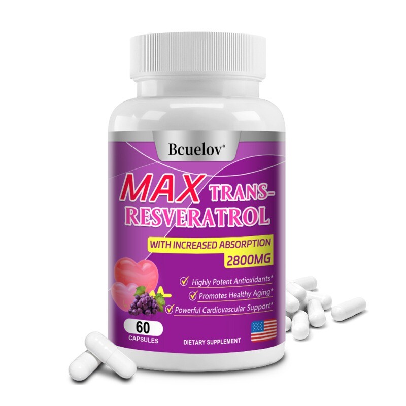 Resveratrol with 1200mg per capsule I Trans-Resveratrol 30 to 120 capsules