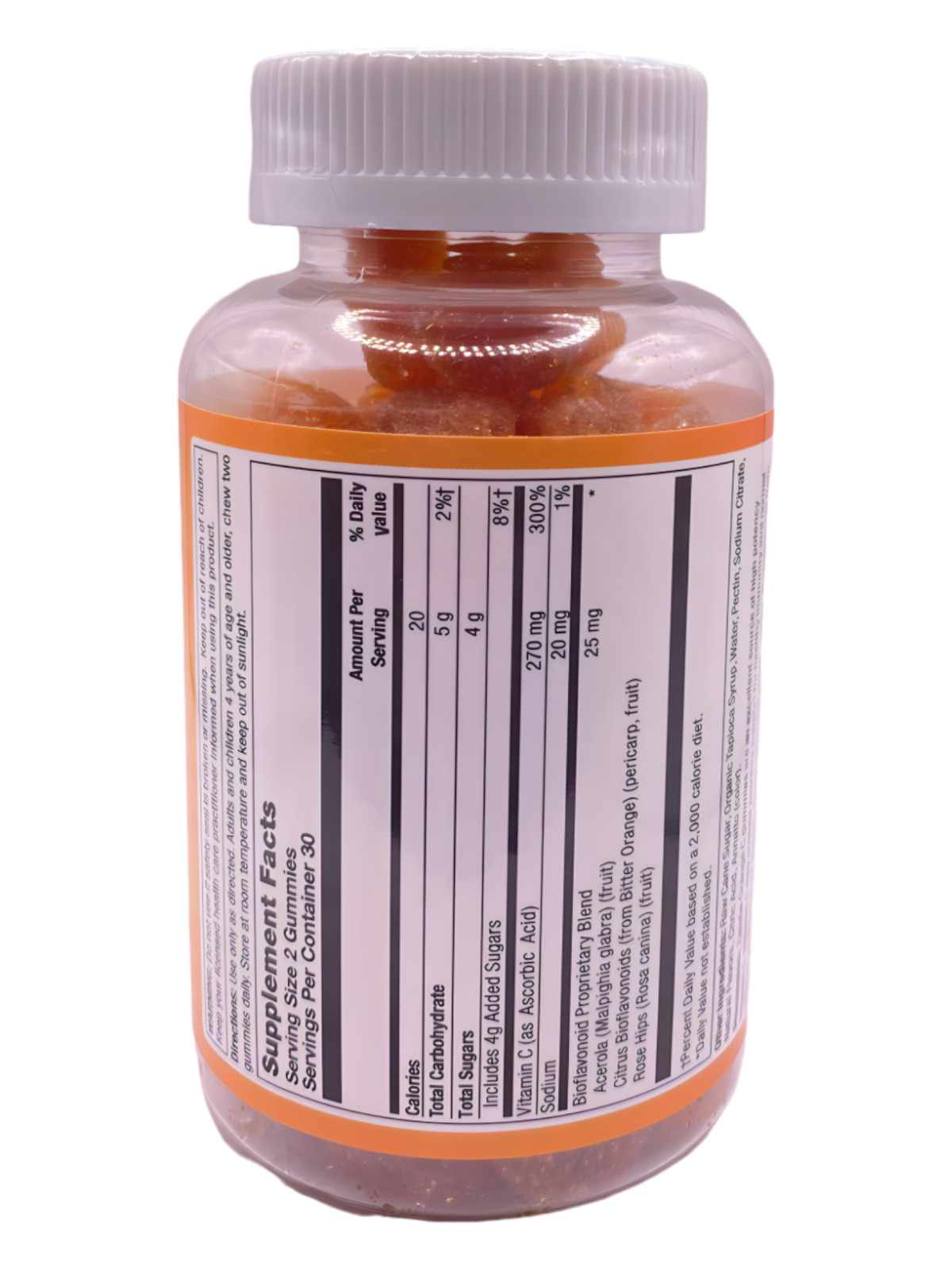 Zand Orange C Gummies Immune Support Adults & Kids with Vit C, Acerola Rose Hips
