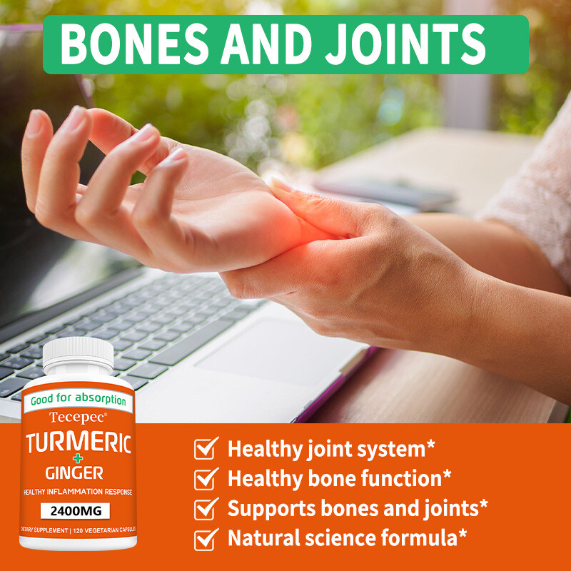 TURMERIC +GINGER extract capsules HEALTHY bone and joint 30-120 CAPSULES