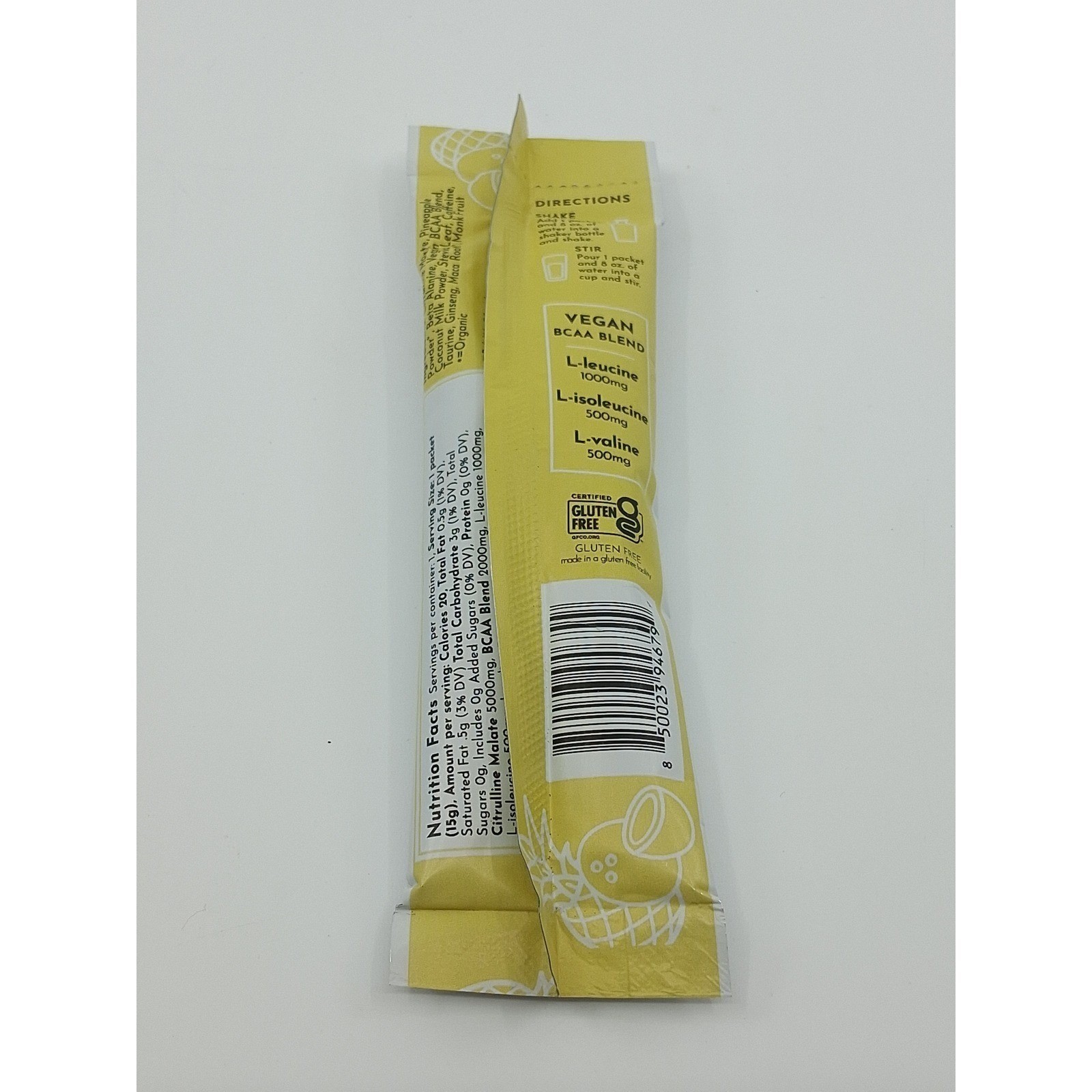 Just Ingredients Pre-Workout Tropical Paradise Dietary Supplement 20packs Sealed