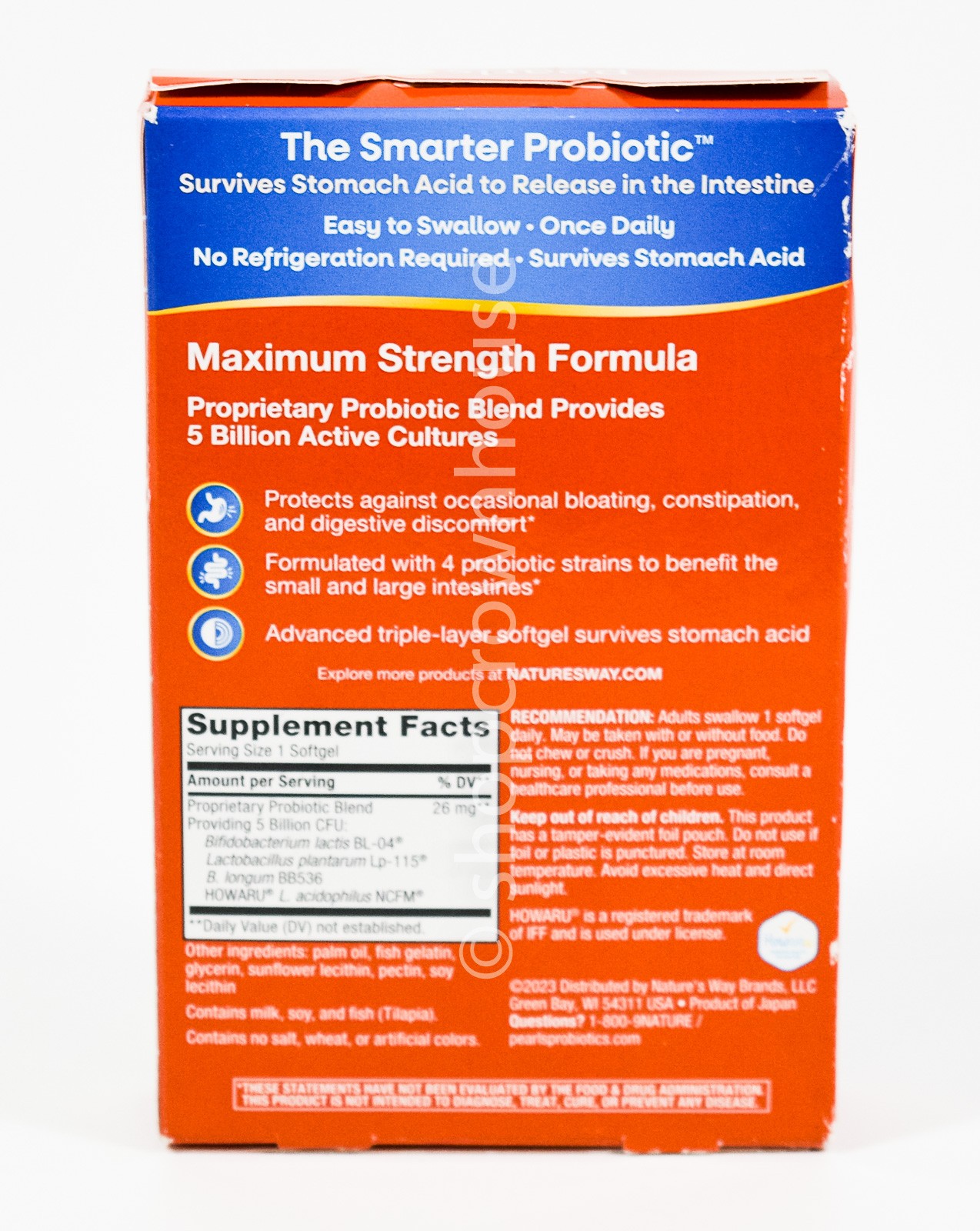 Natures Way MAX POTENCY Probiotic Digestive & Immunity 30 PEARLS Softgel 12/2026