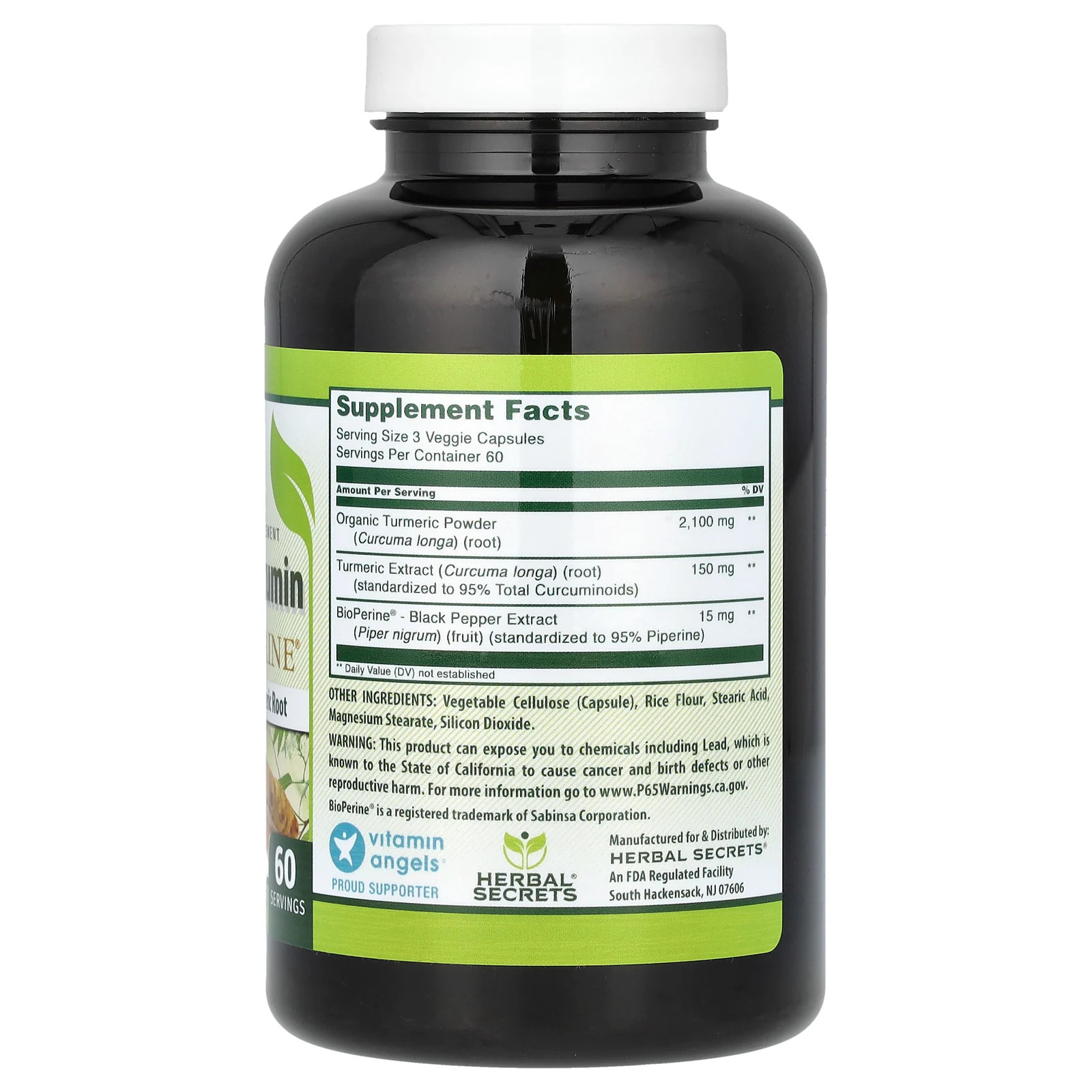 Turmeric Curcumin with BioPerine, 2,250 mg, 180 Veggie Capsules (750 mg Per