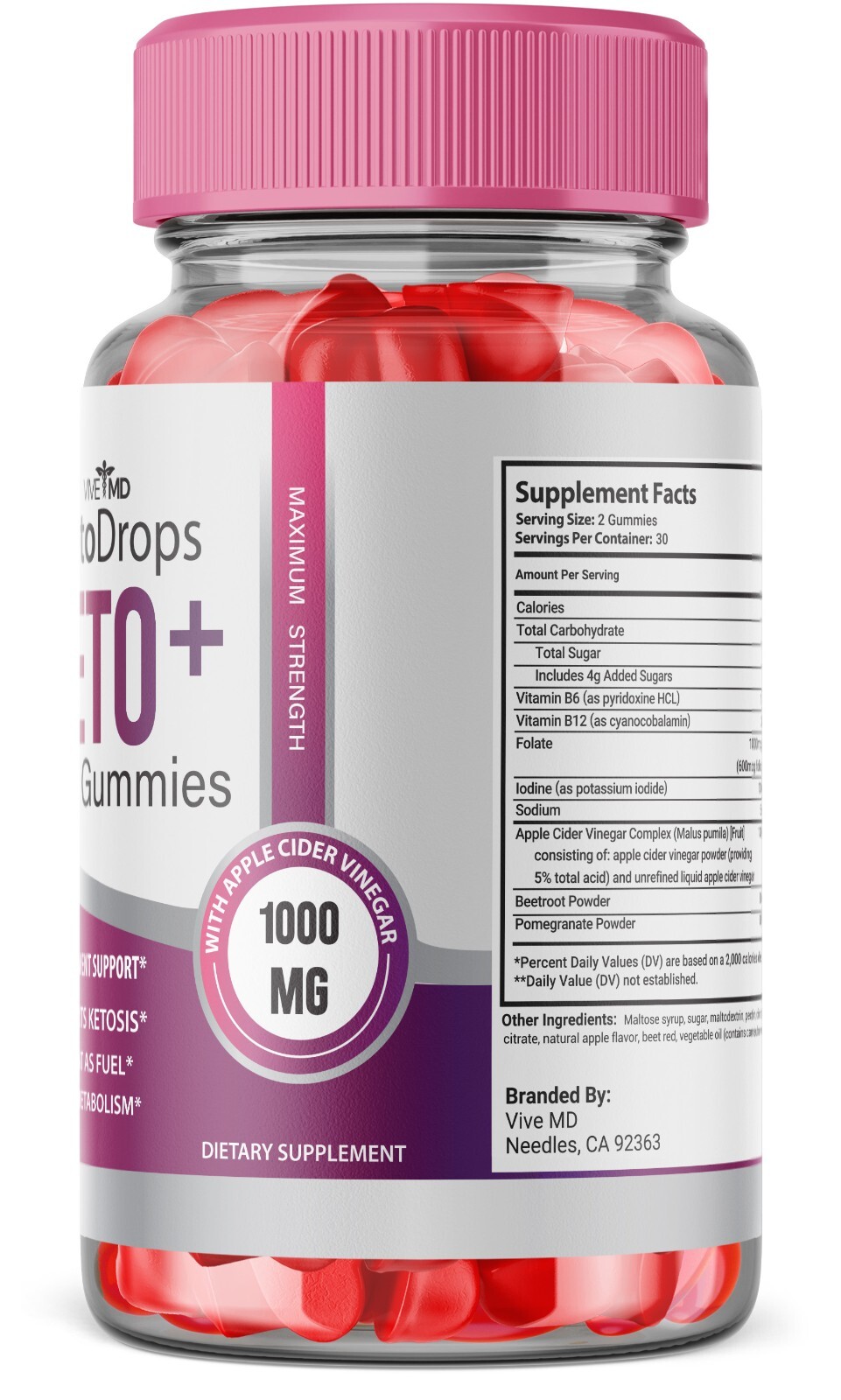 Keto Drops ACV Gummies Apple Cider Vinegar – Official Formula (1 pack)