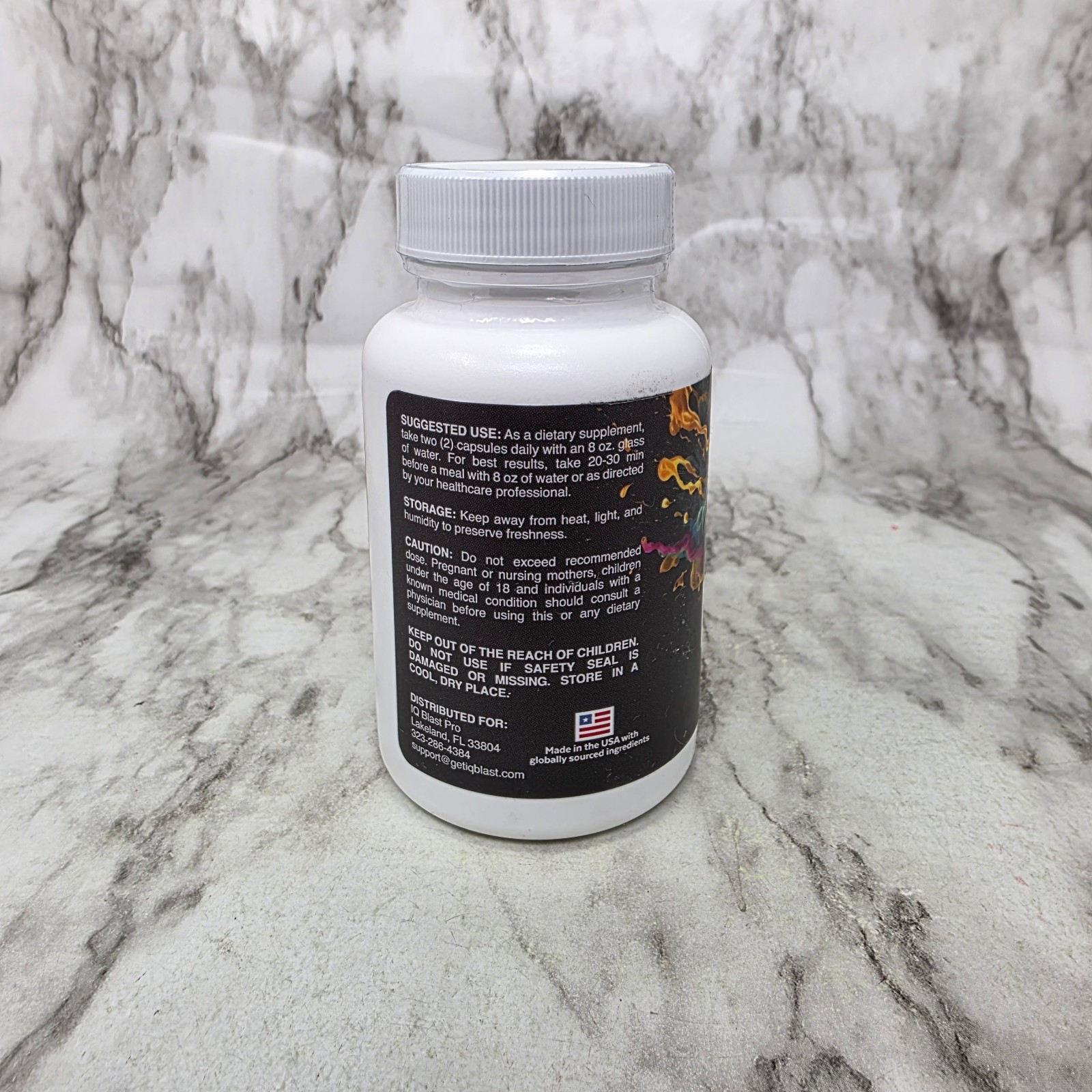 IQ Blast Pro Nootropic Dietary Supplement 60 Capsules 30 Day Supply Exp 07/2027