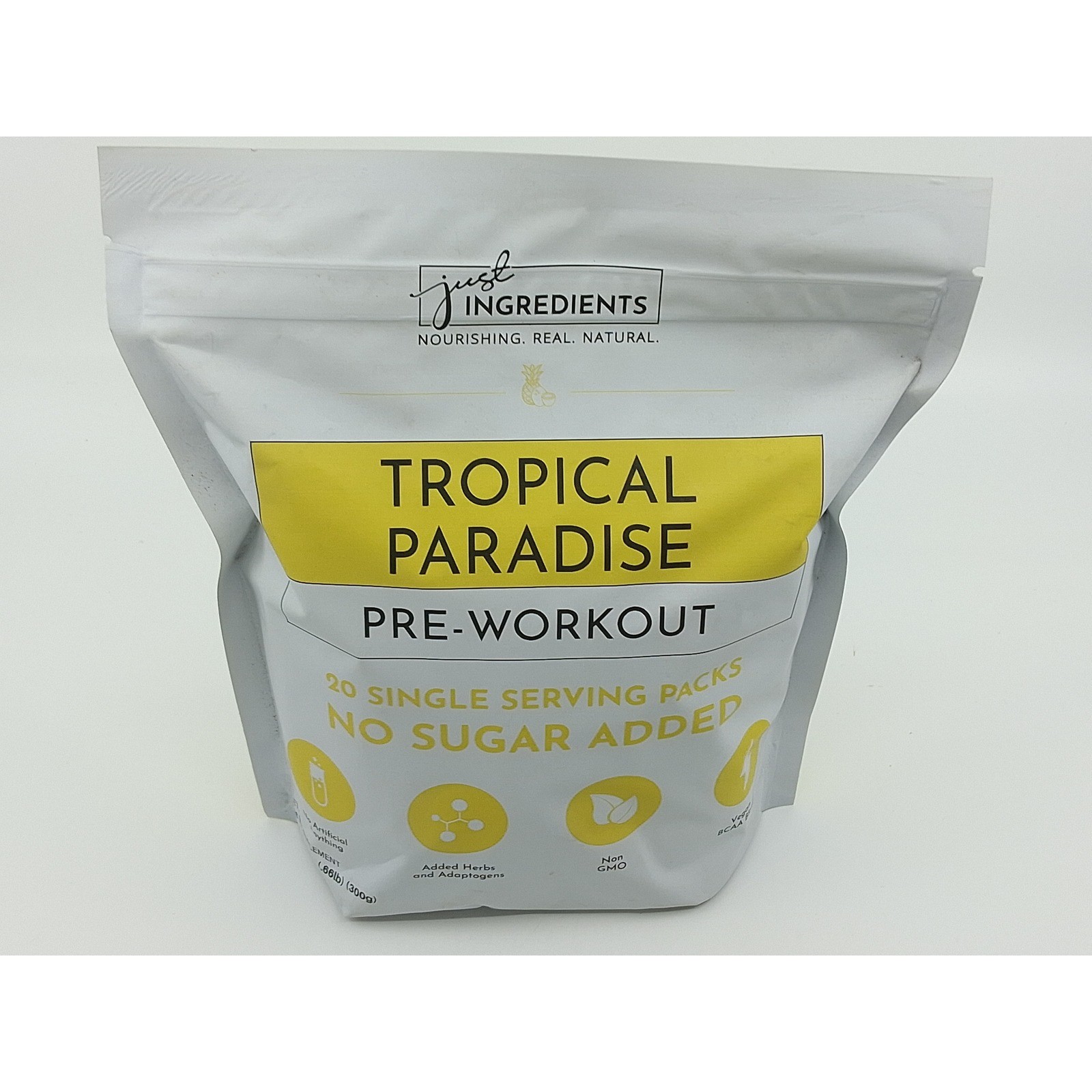 Just Ingredients Pre-Workout Tropical Paradise Dietary Supplement 20packs Sealed