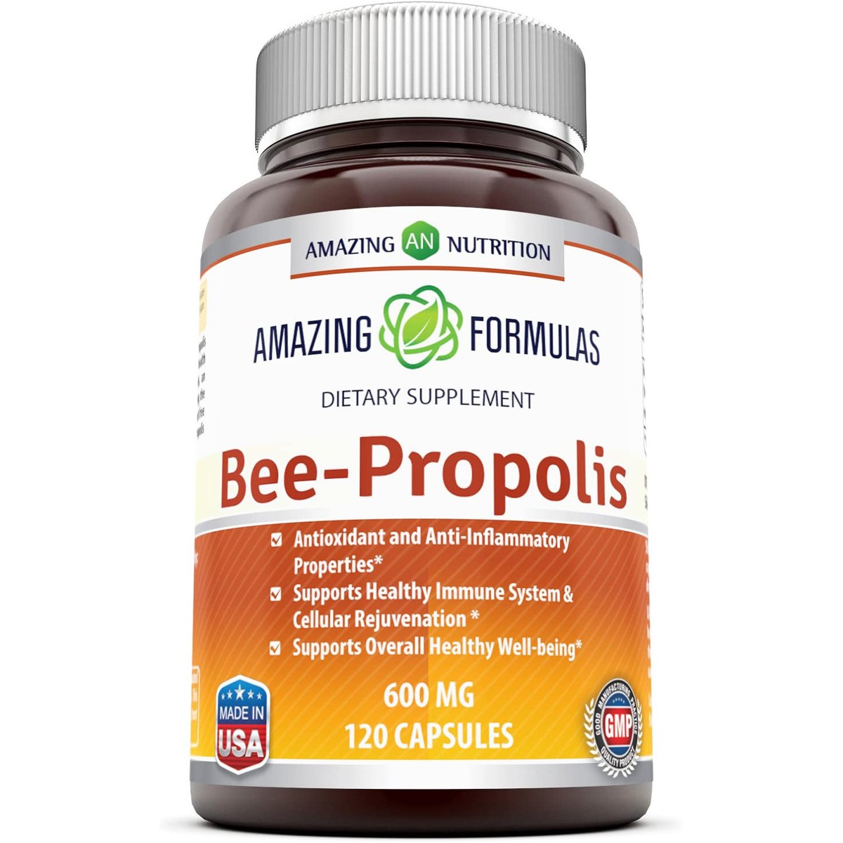 Amazing Nutrition Formulas Bee Propolis 600 Mg Dietary Supplement 3 Pack