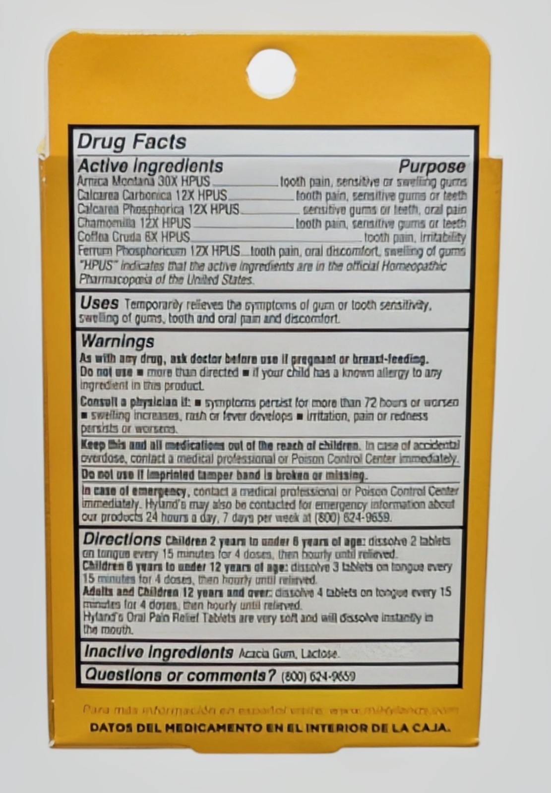 Hyland’s 4Kids Oral Pain Relief – Homeopathic – 125 Quick-Dissolving Tablets