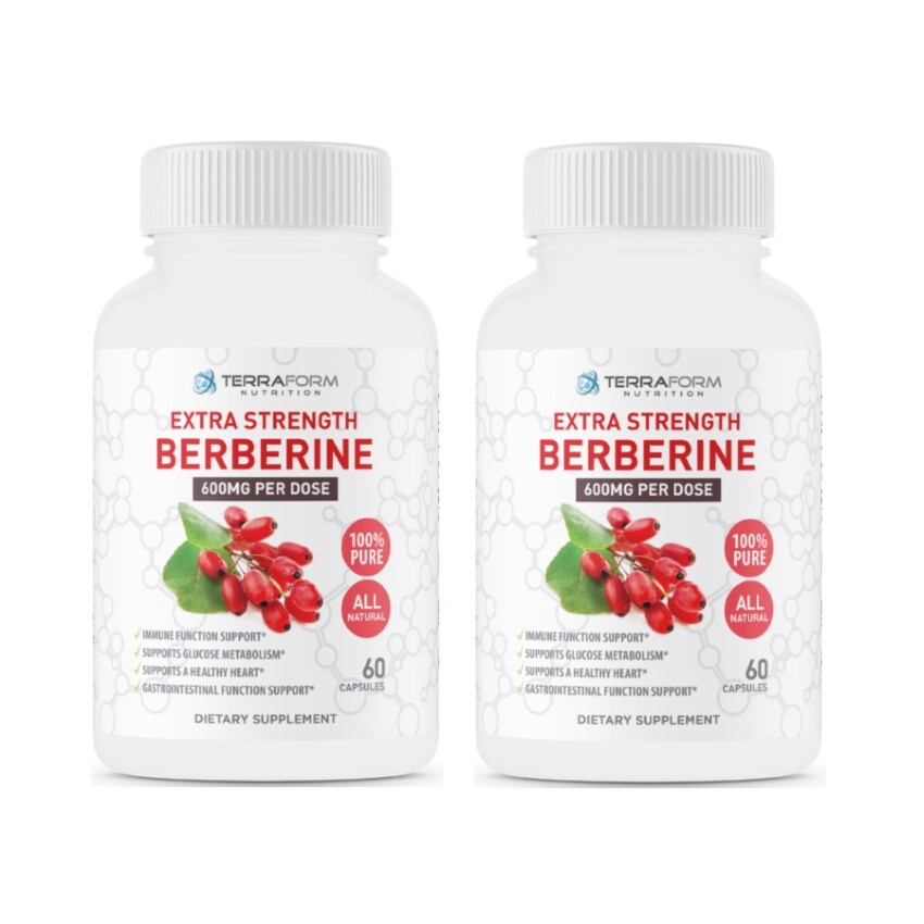 Pure Berberine – 1200mg Max Strength – 2 Pack