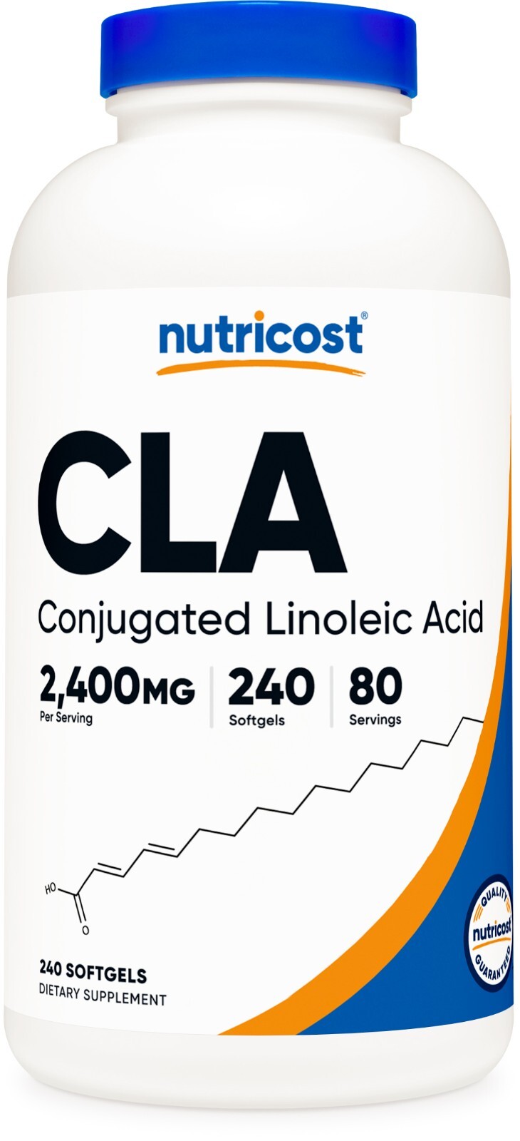 Nutricost CLA 800mg Servings, 240 Softgels – Gluten Free, Non-GMO