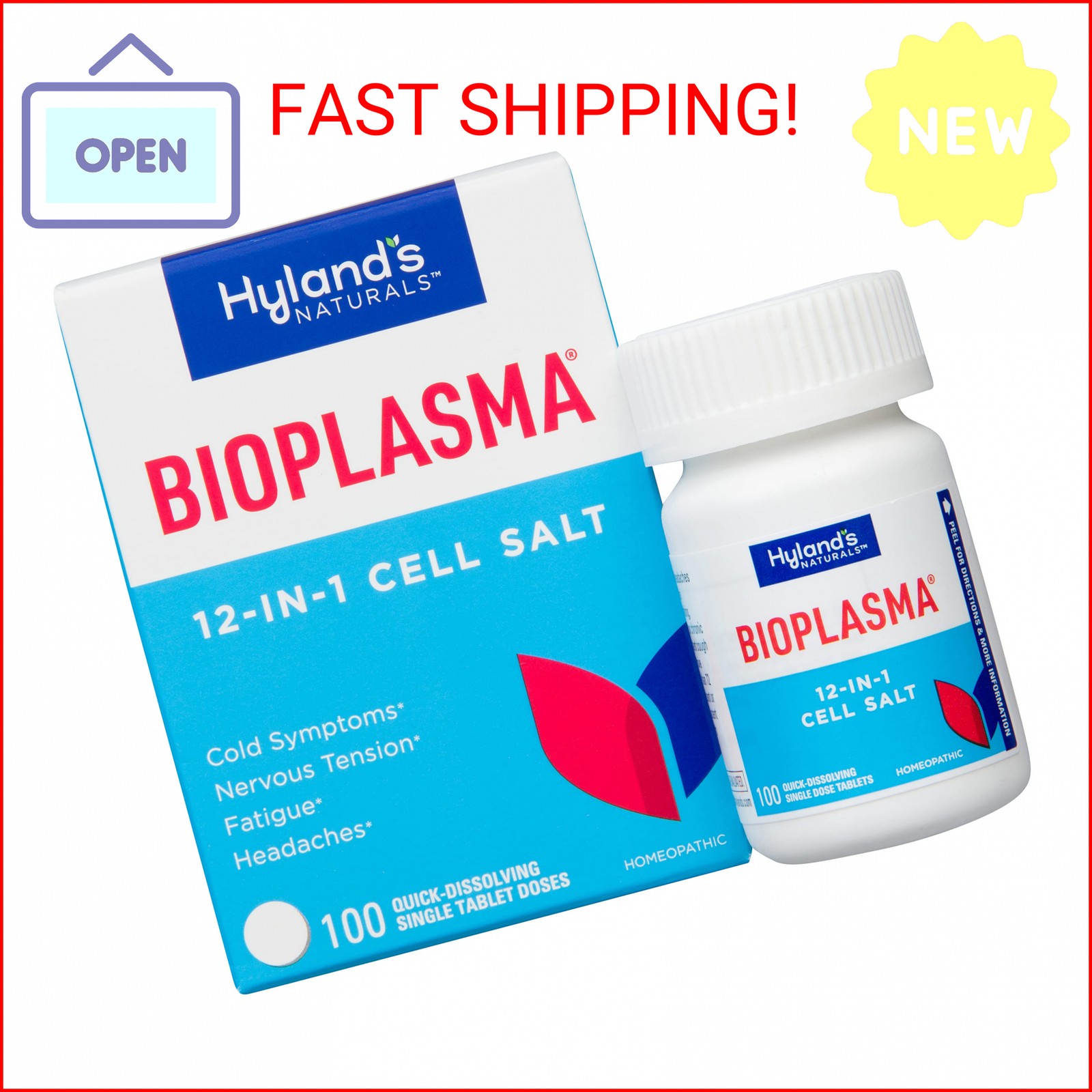 Hyland’s Bioplasma Cell Salts Tablets, Natural Homeopathic Combination of Cell S
