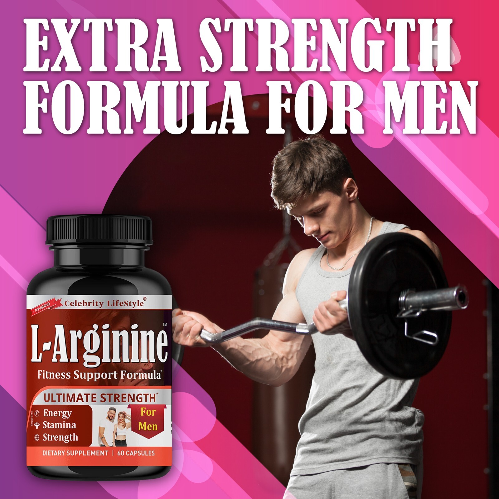 L-Arginine Supplement for Enhanced Performance, Testosterone Support- 02/02/2026