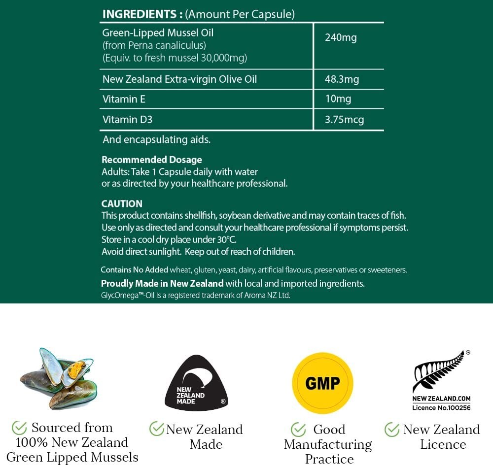 Hi well New Zealand Green Lipped Mussel Oil 30000 mg 120 Caps (3 Pack)