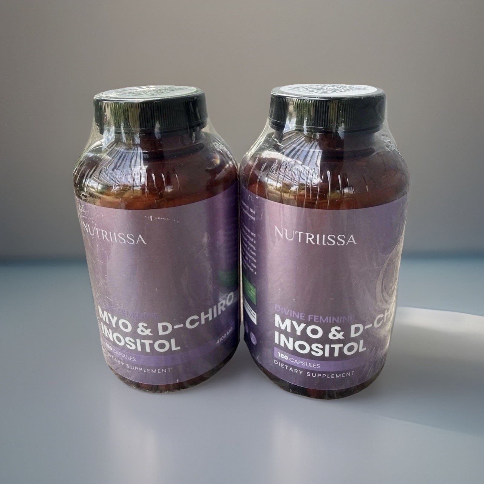 Nutriissa Myo & D-Chiro Inositol Vegan Capsules 180ct Hormonal Balance LOT of 2