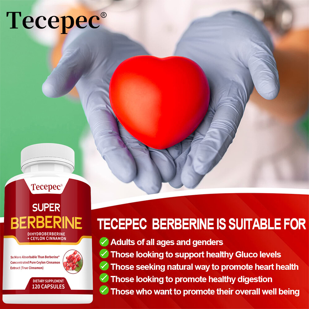 Super Berberine 250mg Dihydroberberine with Ceylon Cinnamon 30 to 120 Capsules