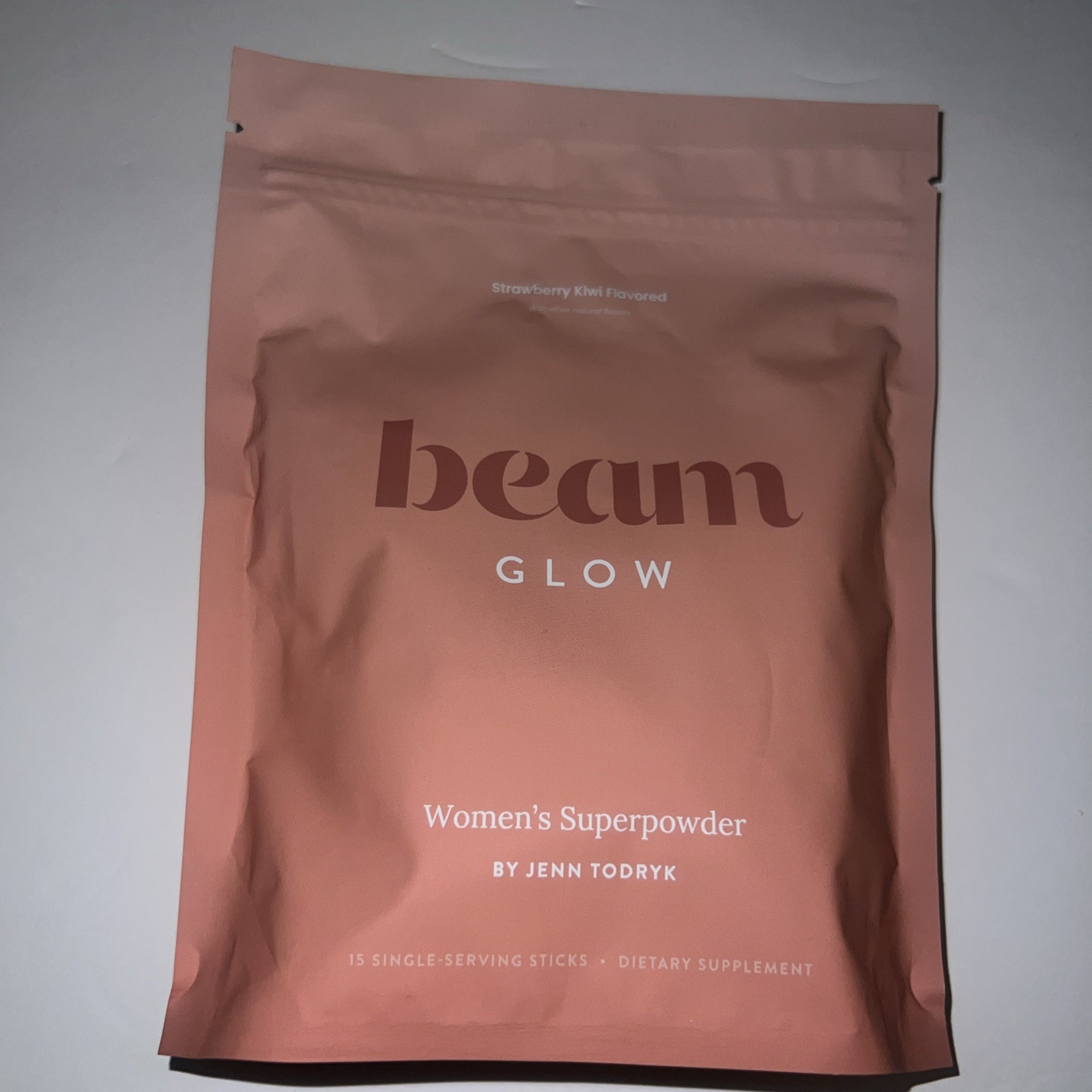 Beam Glow Women’s Superpowder Strawberry Kiwi Hormone Support Powder 15 Sticks