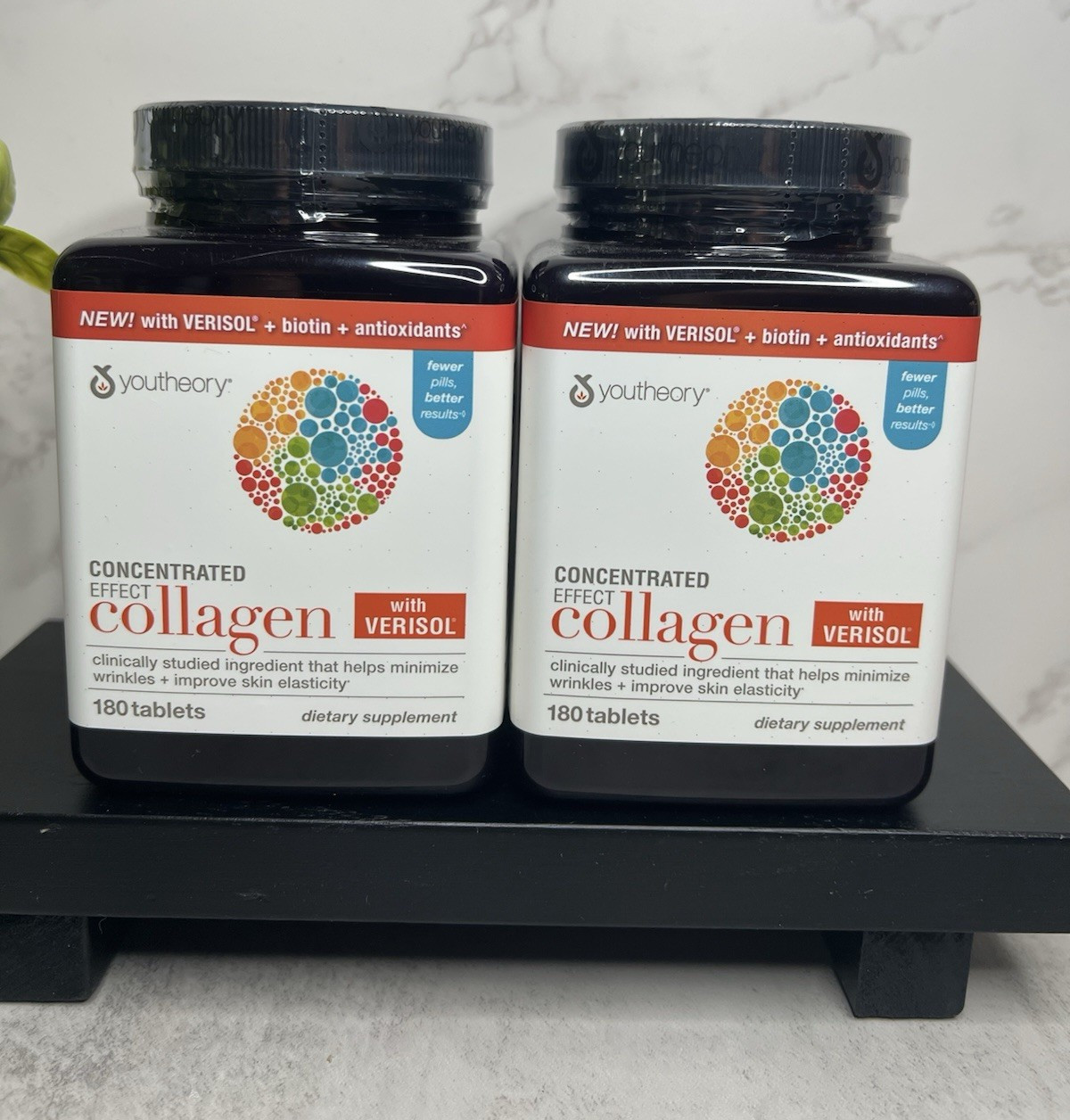 Youtheory VERISOL Collagen Peptides Hair Skin Nails 180 Tablets Exp 03/2027