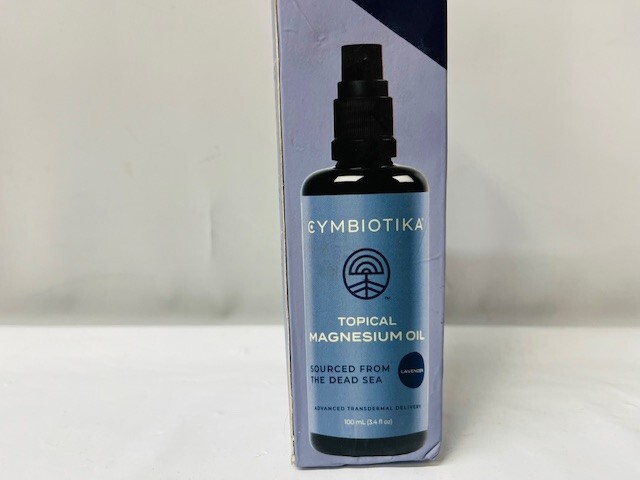 Cymbiotika Topical Magnesium Oil Spray, Lavender Scent, 3.4 fl oz-NEW/BOX DAMAGE