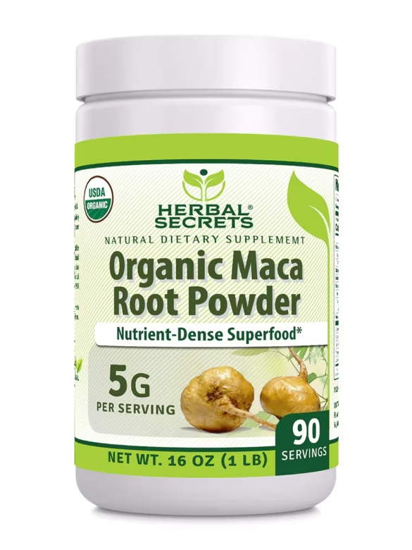 Herbal Secrets Organic Maca Root Powder (454 Grams) 16 oz new/sealed exp 4/26