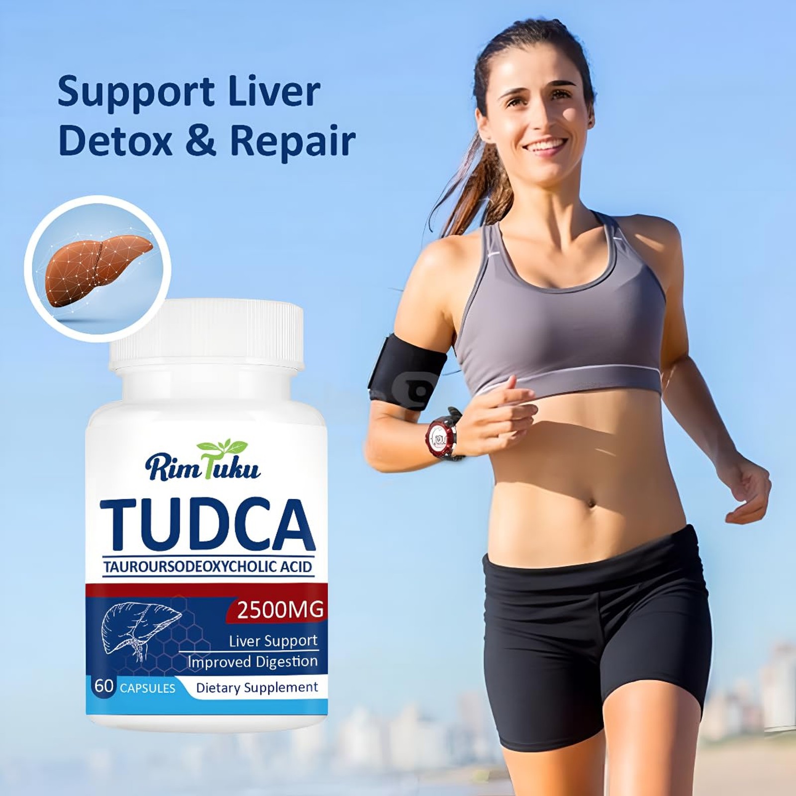 2500MG TUDCA Supplement – Bile Salts Liver Detox & Cleanse and Gallbladder Cleas