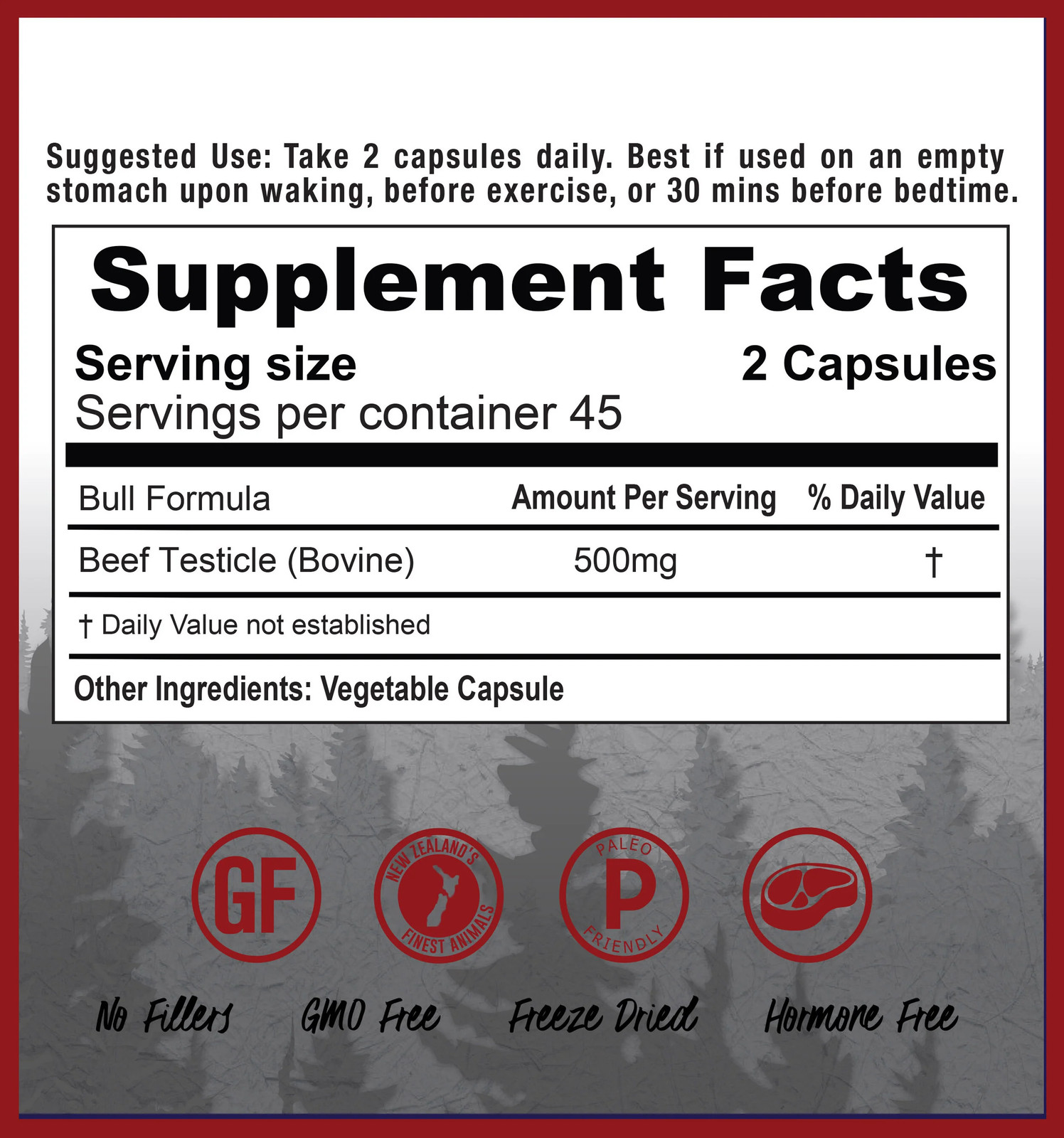 Bull: Grass-fed Beef Testicle (Orchic) | Wild Warrior Nutrition