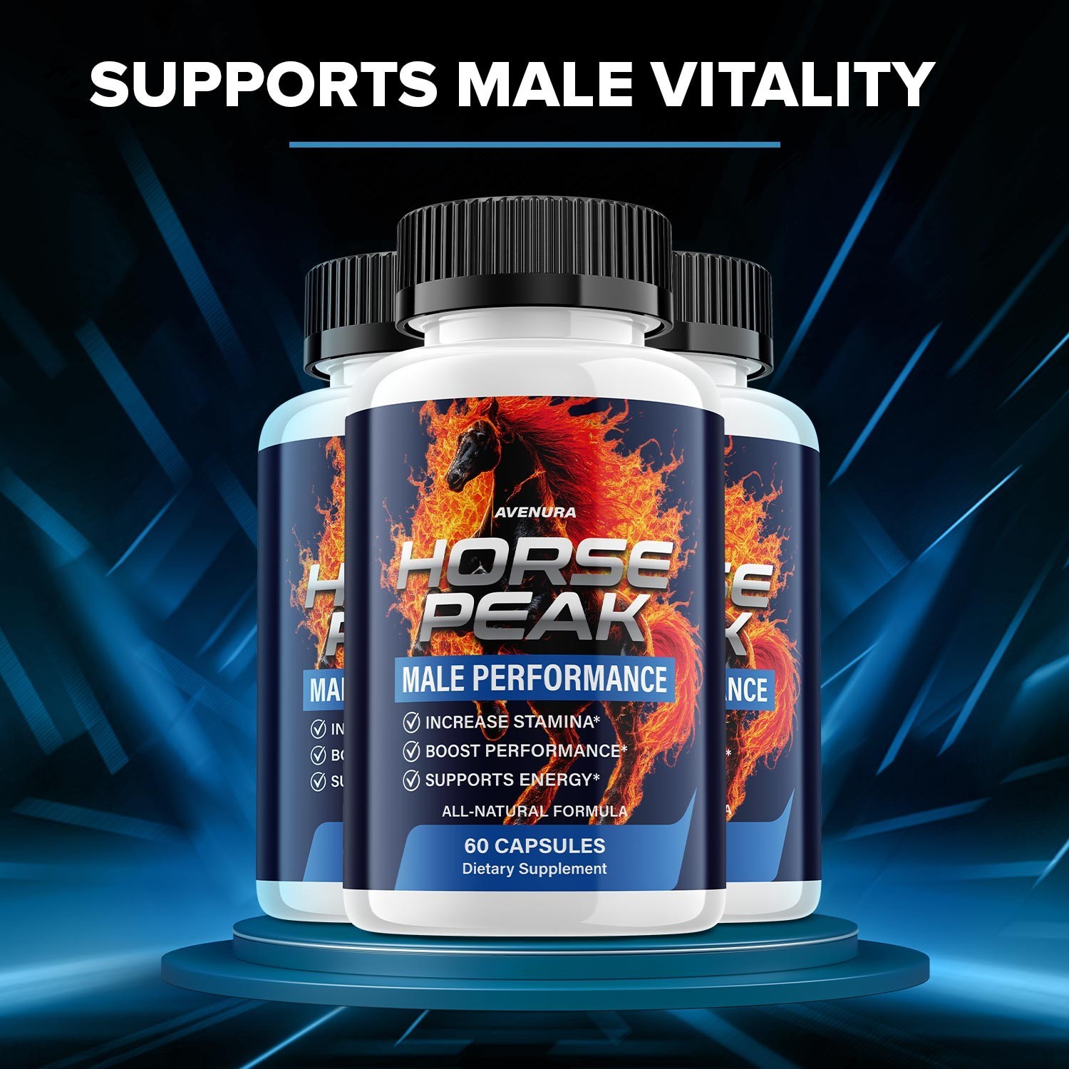 (2 Pack) Horse Peak for Men Capsules – HorsePeak Advanced Formula Natural Blend