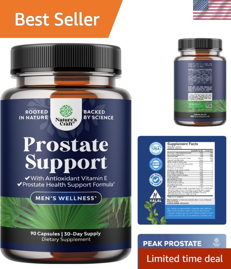 LOT 2- Prostate Support Herbal Prostate Supplement for Men-Saw Palmetto &Pygeum