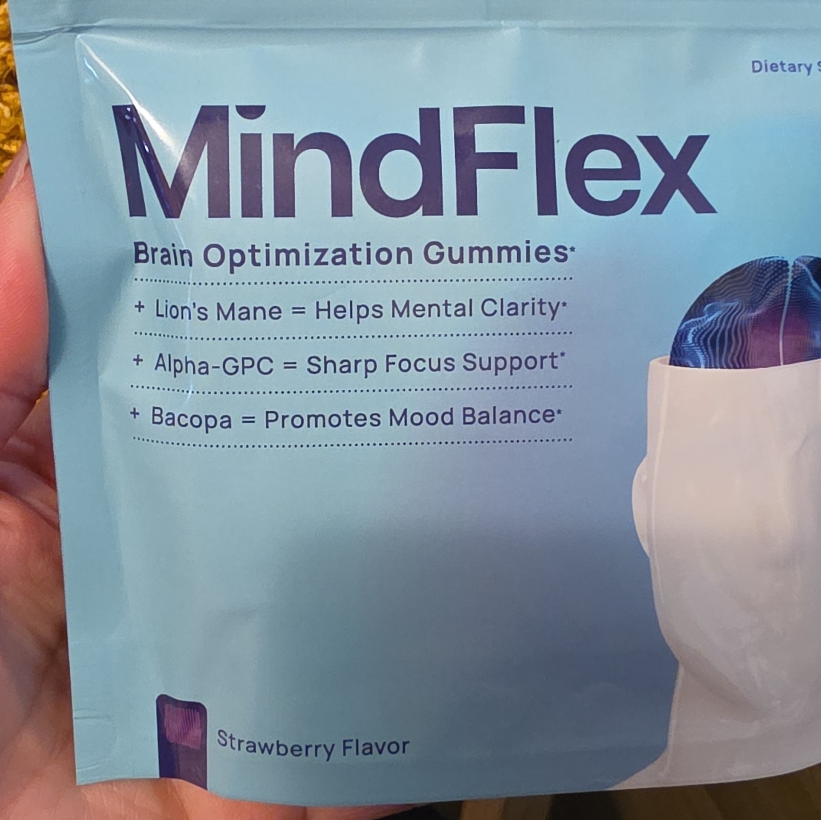 Project SuperHuman MindFlex Brain Optimization Gummies Strawberry 60 Ct Vegan