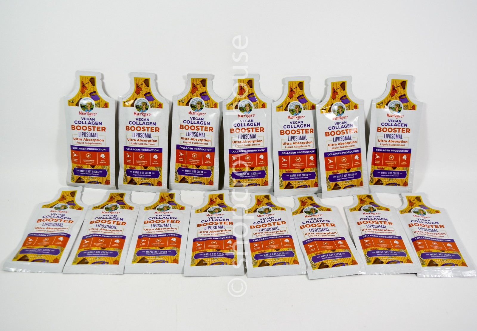 15 Mary Ruth’s Vegan Collagen Booster Liposomal, Maple Hot Cocoa 0.5oz packet