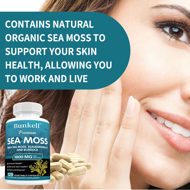 Sea Moss & Bladderwrack Mix Capsules 100% Clean & Natural Pure Vegan Caps