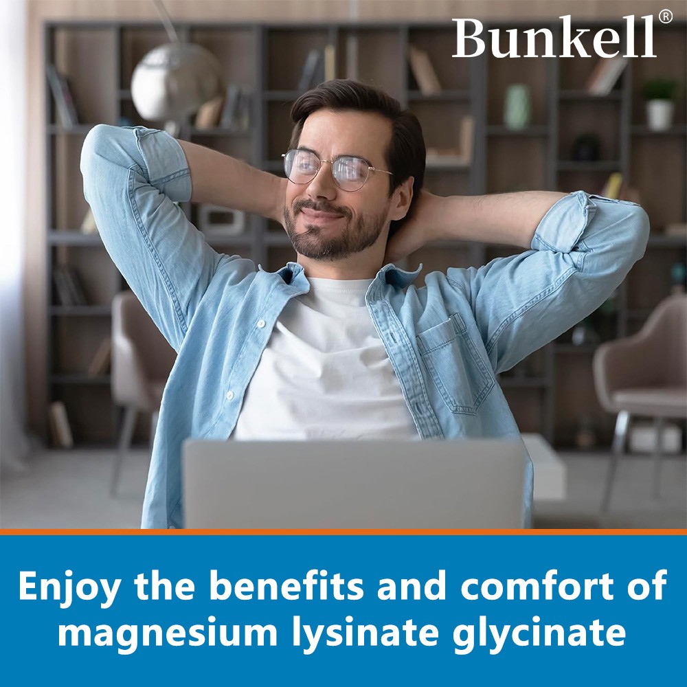 Magnesium Lysinate Glycinate Supplements Supports Muscle Relaxation 120 Capsules