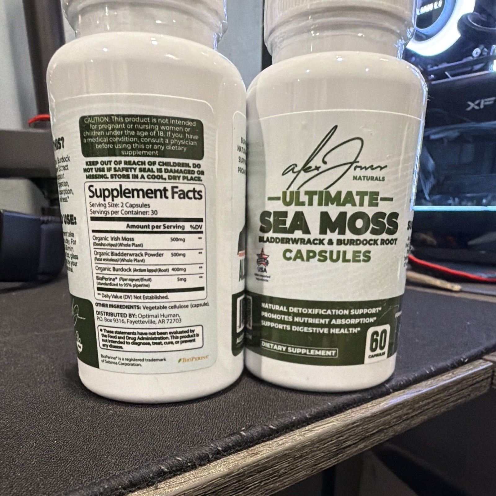 2 Alex Jones Naturals Sea Moss Capsules w/ Bladderwrack 60 Count
