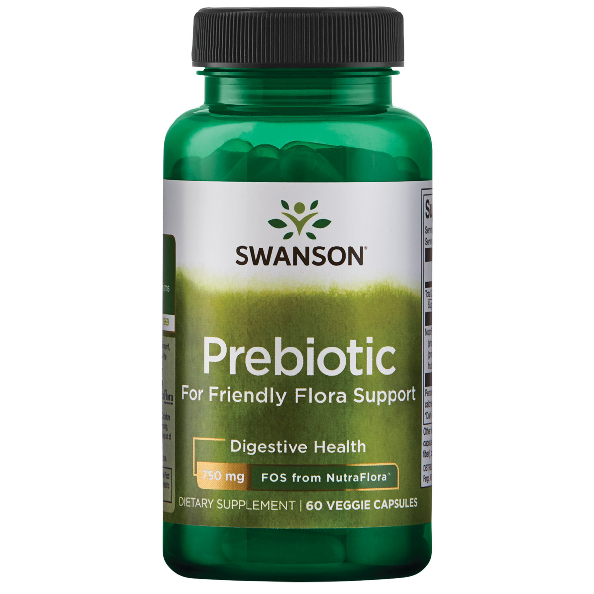 Swanson Prebiotic for Friendly Flora Support 375 mg 60 Veggie Capsules