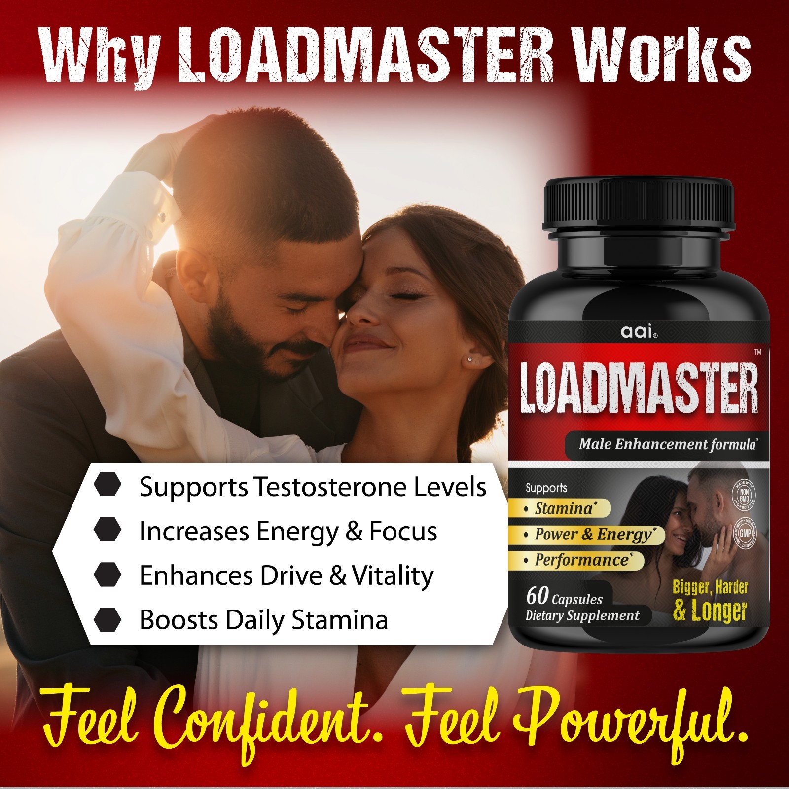 Male Enhancing & Testosterone Booster Vitamin Supplements 10X Max Energy19/12/25