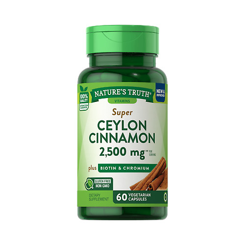 Nature’s Truth Super Cinnamon Plus Biotin and Chromium Capsules 1500 mg 60 Count