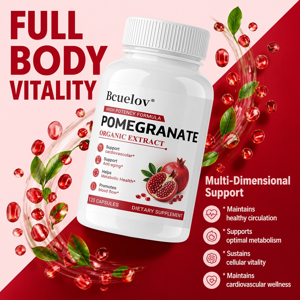 Pomegranate Extract 700mg Per Serving 30-120 Vegetable Capsules Gluten-Free