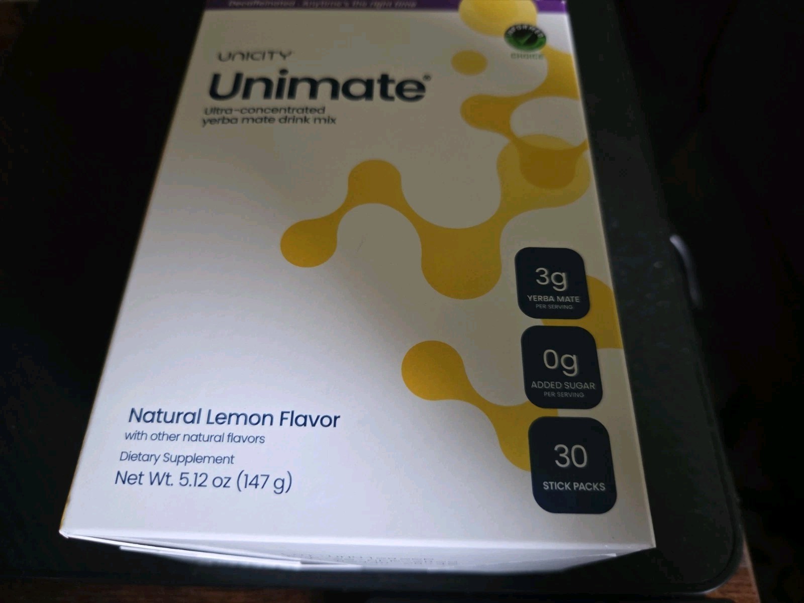 NIB & SEALED – UNICITY Unimate Natural Lemon Flavor (30) Stick Packs 04/28/2028