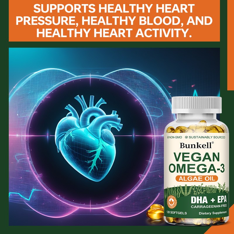 Omega 3 Algae Oil Supplement Improve Heart Brain Eye Immune Health 30-120 Pills