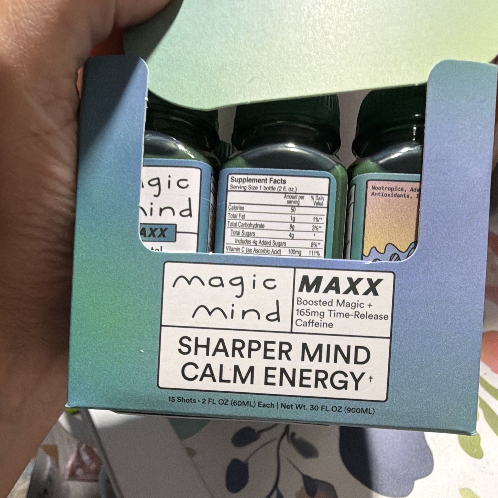 Magic Mind MAXX Mental Performance Shot Time-Release Caffeine 15 x 2 fl oz